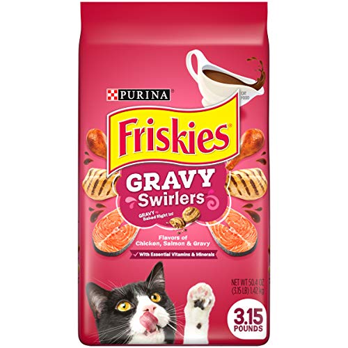 Purina Friskies Dry Cat Food, Gravy Swirlers - 3.15 lb. Bag