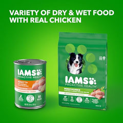 IAMS Proactive Health Adult Wet Dog Food Classic Ground with Chicken and Rice, 13 oz. Cans, Pack of 6