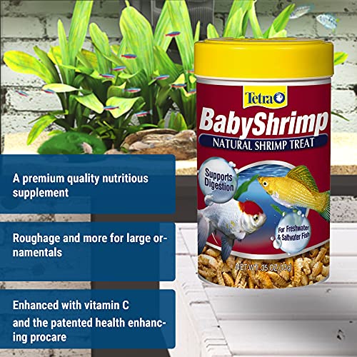 Tetra BabyShrimp 0.35 Ounce, Natural Shrimp Treat For Aquarium Fish (033197)