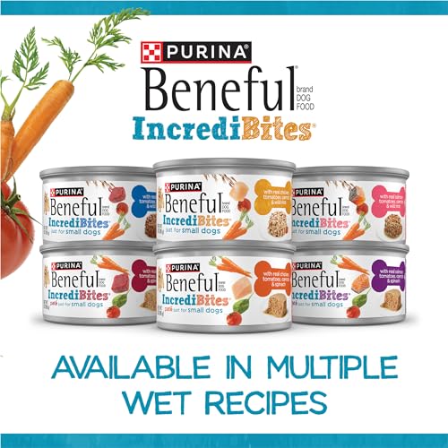 Beneful IncrediBites with Chicken and Natural Bacon Flavor and Porterhouse Steak Flavor Wet Dog Food Variety Pack - (Pack of 12) 3.5 oz. Cans