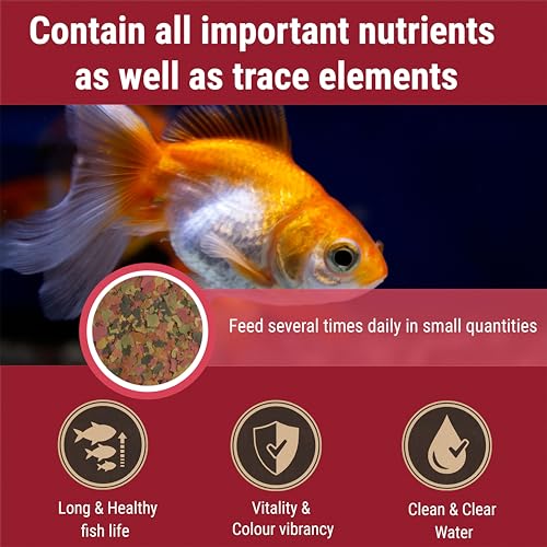 Tetra Goldfish Flakes, Nutritionally Balanced Diet For Aquarium Fish, Vitamin C Enriched Flakes, 0.42 oz