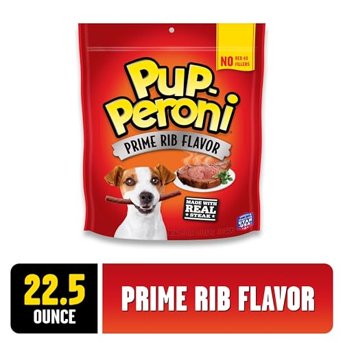 Pup-Peroni Dog Treats, Prime Rib Flavor, 22.5 Ounce, Made with Real Steak