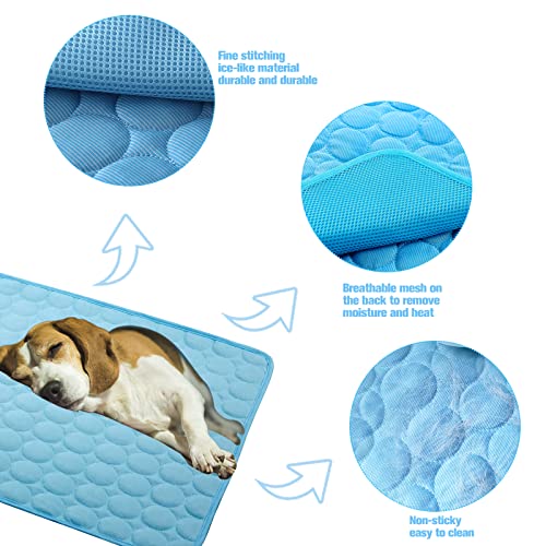 dgdgbaby Dog Cooling Mat Large Cooling Pad Summer Pet Bed for Dogs Cats Kennel Pad Breathable Pet Self Cooling Blanket Dog Crate Sleep Mat Machine Washable