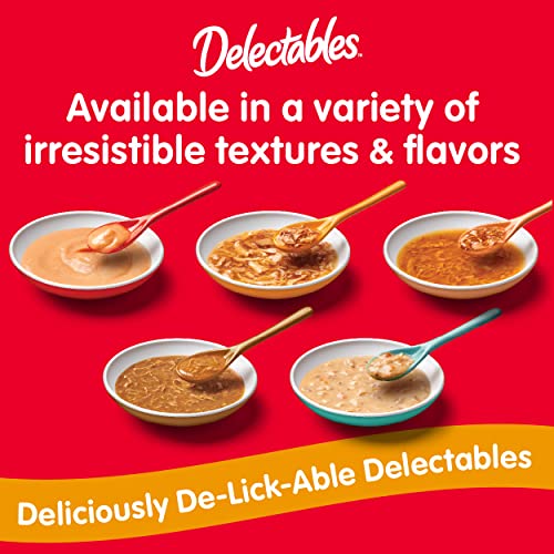 Delectables Bisque Non-Seafood Lickable Wet Cat Treats, Variety Pack, 12 Count (Pack of 1)