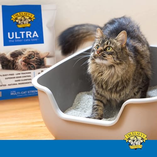 Dr. Elsey’s Premium Clumping Cat Litter - Ultra - 99.9% Dust-Free, Low Tracking, Hard Clumping, Superior Odor Control, Unscented & Natural Ingredients