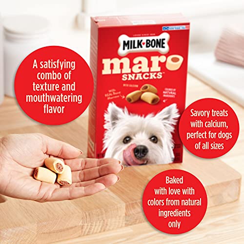 Milk-Bone MaroSnacks Dog Treats, Beef, 40 Ounce with Real Bone Marrow and Calcium