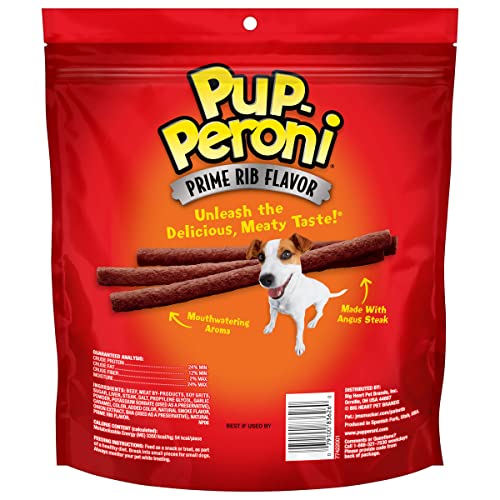 Pup-Peroni Dog Treats, Prime Rib Flavor, 22.5 Ounce, Made with Real Steak