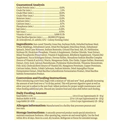 Kaytee Food from The Wild Natural Pet Rabbit Food, 4 Pound