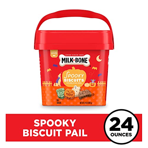 Milk-Bone Limited Edition Halloween Spooky Biscuit Dog Treats, 24 Ounce Pail