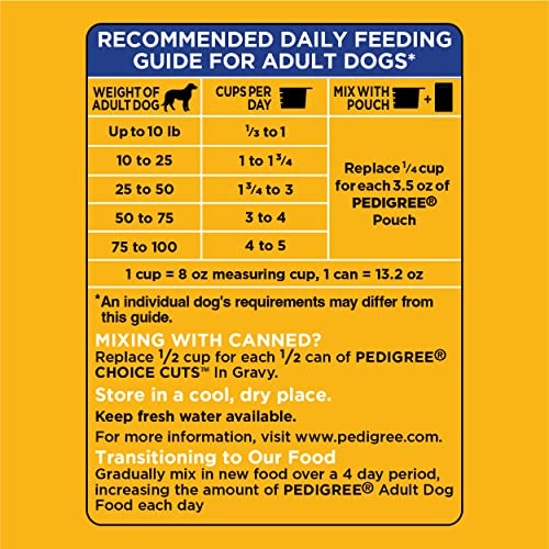 Pedigree Complete Nutrition Adult Dry Dog Food, Grilled Steak & Vegetable Flavor, 18 lb. Bag