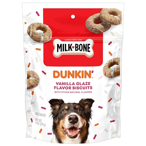 Milk-Bone Limited Edition Dunkin' Vanilla Glaze Flavor Biscuit Dog Treats, 8 Ounce