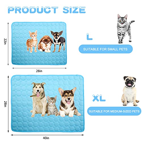 dgdgbaby Dog Cooling Mat Large Cooling Pad Summer Pet Bed for Dogs Cats Kennel Pad Breathable Pet Self Cooling Blanket Dog Crate Sleep Mat Machine Washable