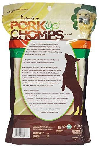 Pork Chomps Dog Chews, 5-inch Munchy Sticks, Assorted Flavors, 100 Count