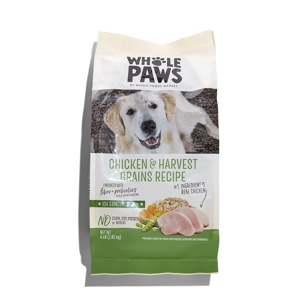 Whole Paws, Whole Paws, Dry Chicken and Oats Recipe Dog Food, 64 Ounce, 4.00 Pound (Pack of 1)