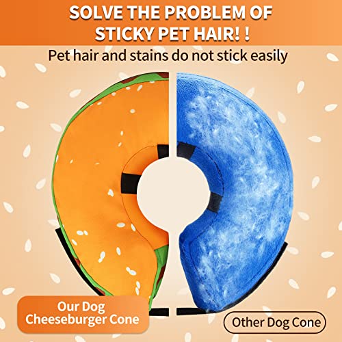 Protective Inflatable Dog Recovery Cone Collar for Smal Medium Large Dog, Soft E-Collar Dog Donut Cone Alternative After Surgery for Dogs Cats (Small)