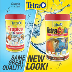 TetraColor Tropical Flakes, Color Boosting Fish Food, Nutritionally Balanced Diet for Tropical Fish, 7.06 oz (Pack of 1)