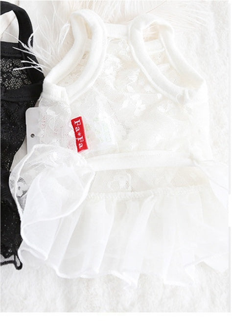 Pet Wedding Dress Lace Skirt