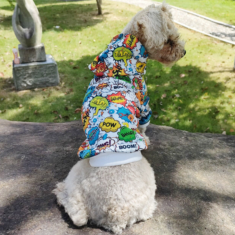 pet clothes letter pet Hoodie