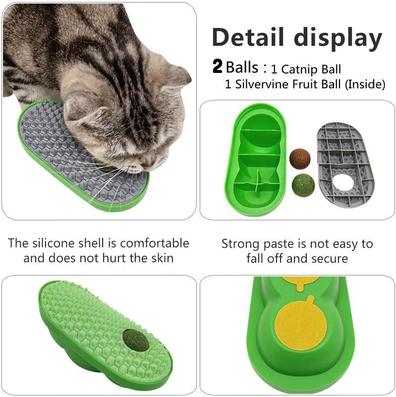 Catnip Wall Balls For Cats Lick Cat Face Scratchers