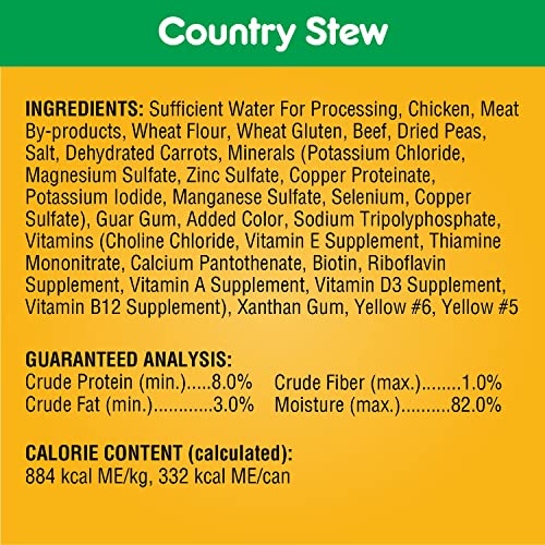 PEDIGREE CHOICE CUTS IN GRAVY Adult Canned Soft Wet Dog Food Variety Pack, with Beef and Country Stew, 13.2 oz. Cans (Pack of 12)