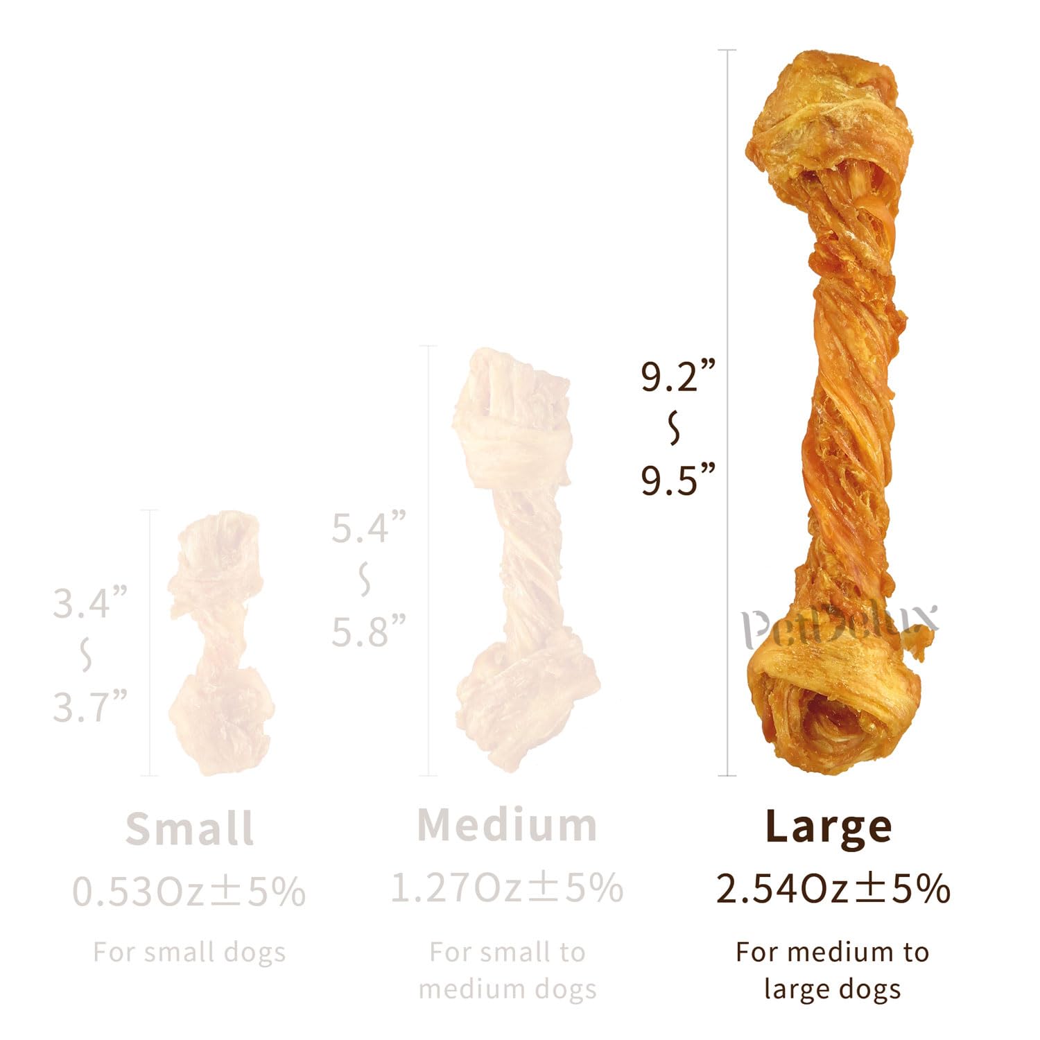 iPaw Turkey Tendon for Dogs, Dog Treats for Signature Series, All Natural Human Grade Puppy Chew, Ingredient Sourced from USA, Hypoallergenic, Rawhide Alternative, 1 Unit/Pack Bone (Large)…