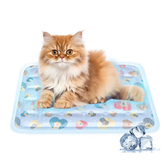 Cooling Mat for Small Dogs Cats, 11.8" x 15.75" Pet Cooling Pad, Summer Puppy Cat Cooling Sleeping Bed, Indoor/Outdoor Cooling Blanket, Anti Slip/Scratch Resistance