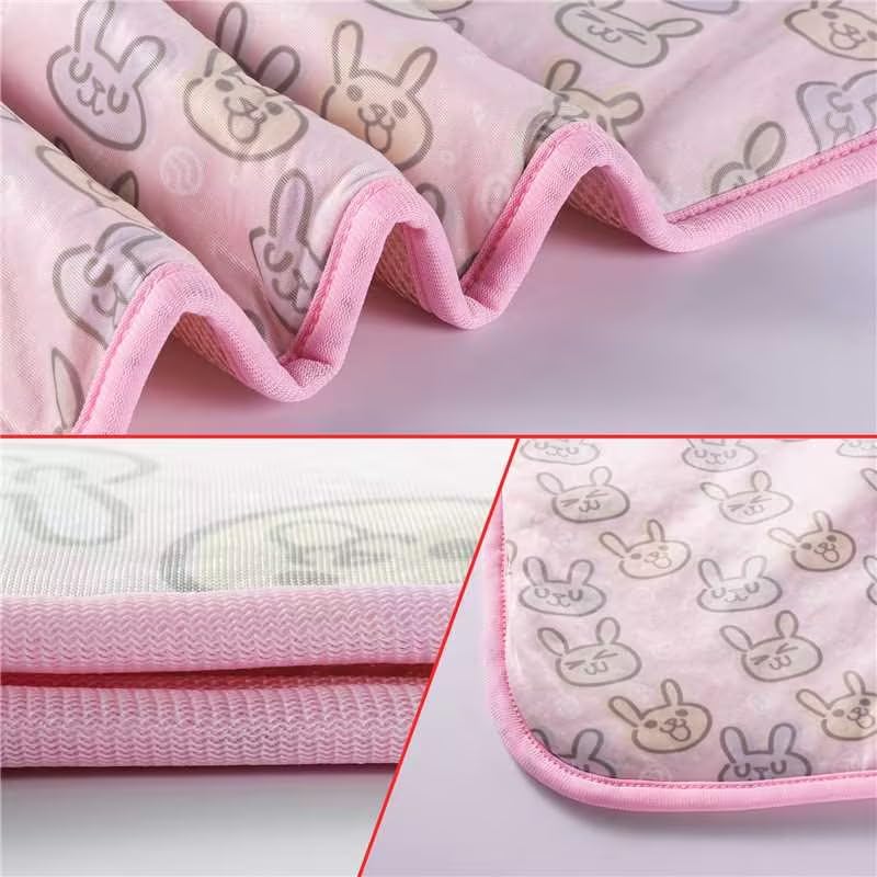 Pet Cooling Mat Cat Dog Cushion Pad Summer Cool Down Comfortable Soft for Pets and Adults (S, Pink)