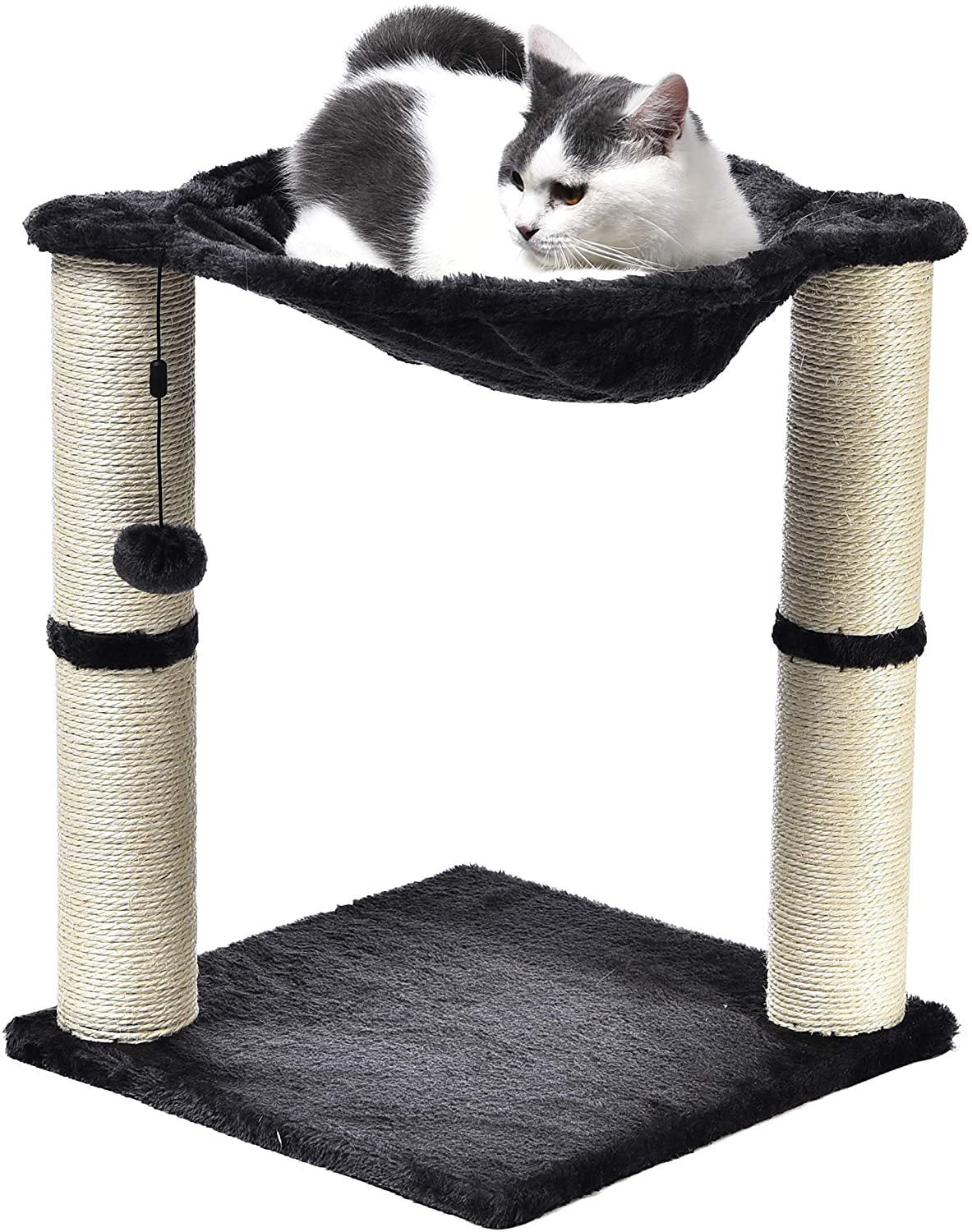 Scratching post for cats with hammock