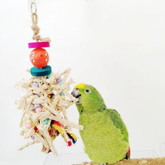 Natural Corn Husk Parrot Bite Toy