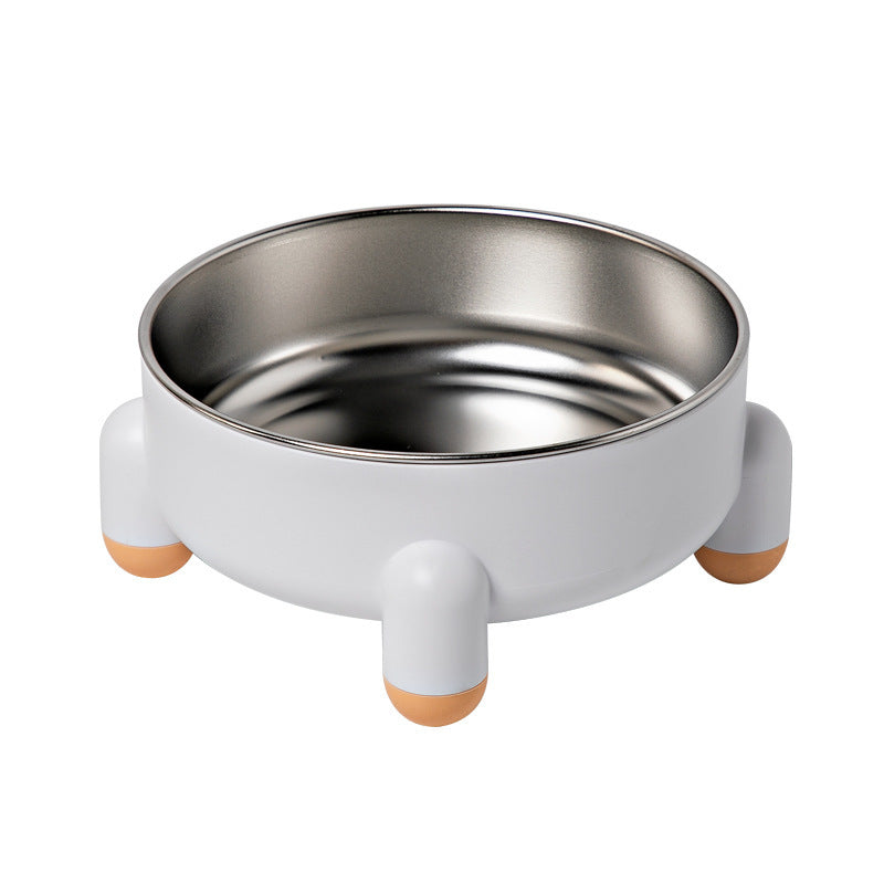 Cat Bowl High Feet Neck Support Pet Stainless Steel