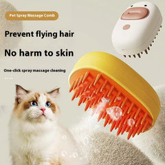 Pet Whale Small Yellow Duck Spray Massage Comb