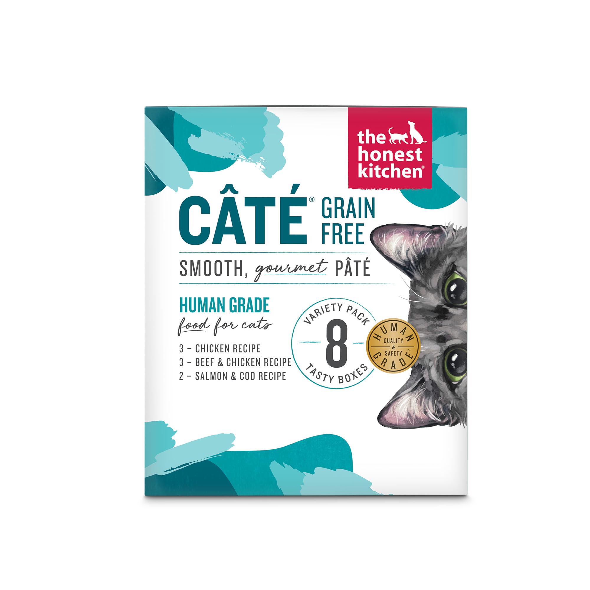 The Honest Kitchen Câté™ Grain Free Wet Cat Food Pâté Variety Pack - 2.8 oz (Pack of 8)