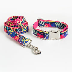 Graffiti Pet Collar Traction Rope Set