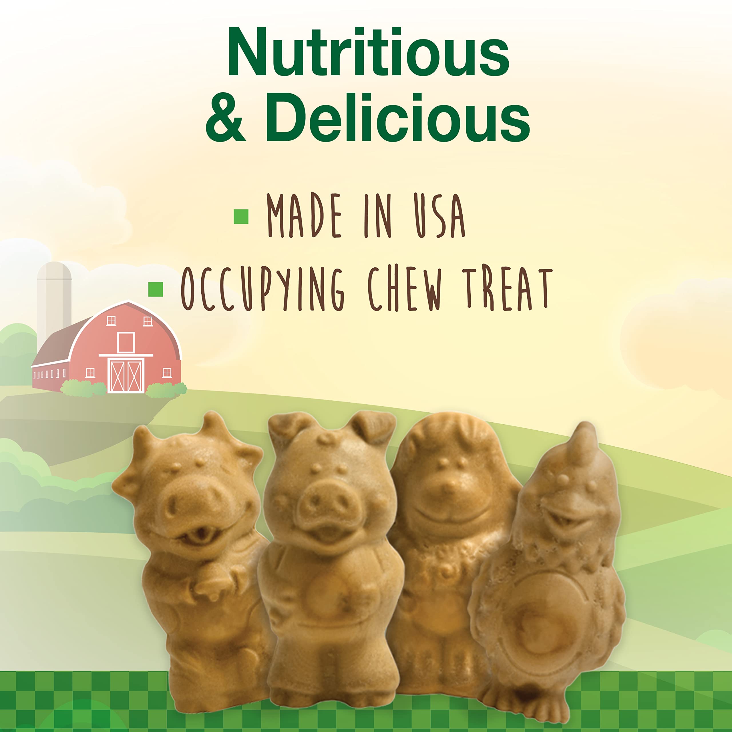 Nylabone Healthy Edibles Natural Puppy Chews Long Lasting Lamb & Apple Flavor Treats for Puppies, Small/Regular (4 Count)