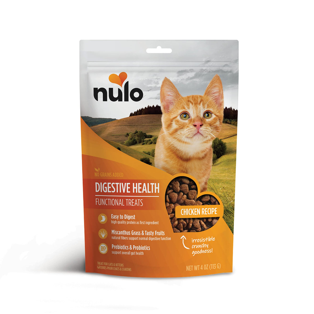 Nulo Digestive Health Functional Treats Grain-Free with BC30 Probiotic Chicken Recipe for Cats & Kittens 4oz