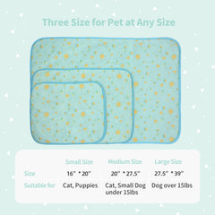 Pet Cooling Mat -20’’ X 16’’ Ice Silk Cooling Mat for Dogs & Cats Portable & Washable Pet Cooling Blanket, Car Seats, Beds for Summer (Green Fruit, Small)