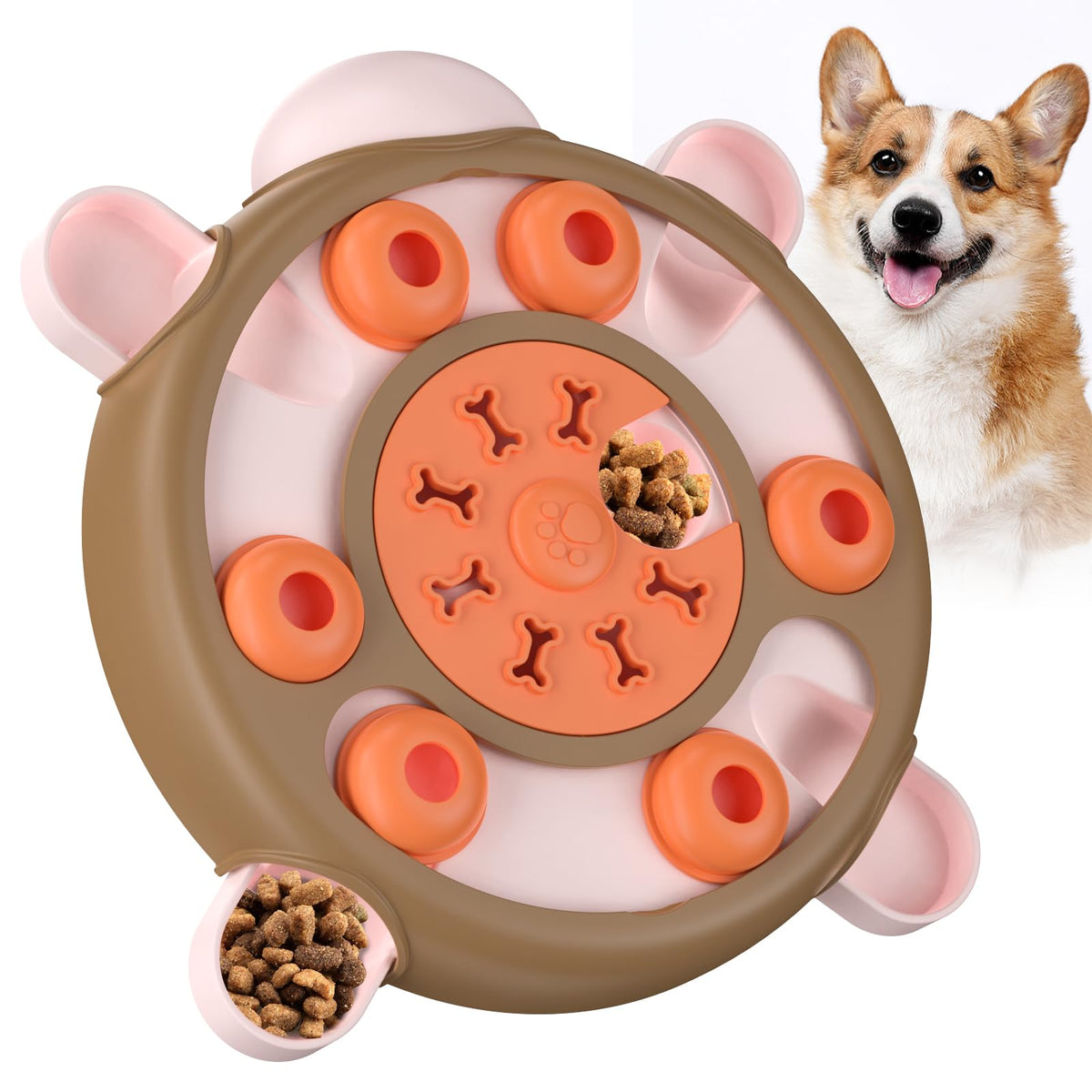 Dog Puzzle Toys, Interactive Dog Toys, Turtle Dog Enrichment Toys for Puppy Mentally Stimulating Treat Dispenser Dog Treat Puzzle Feeder for Small, Medium and & Large Dogs Treat Training