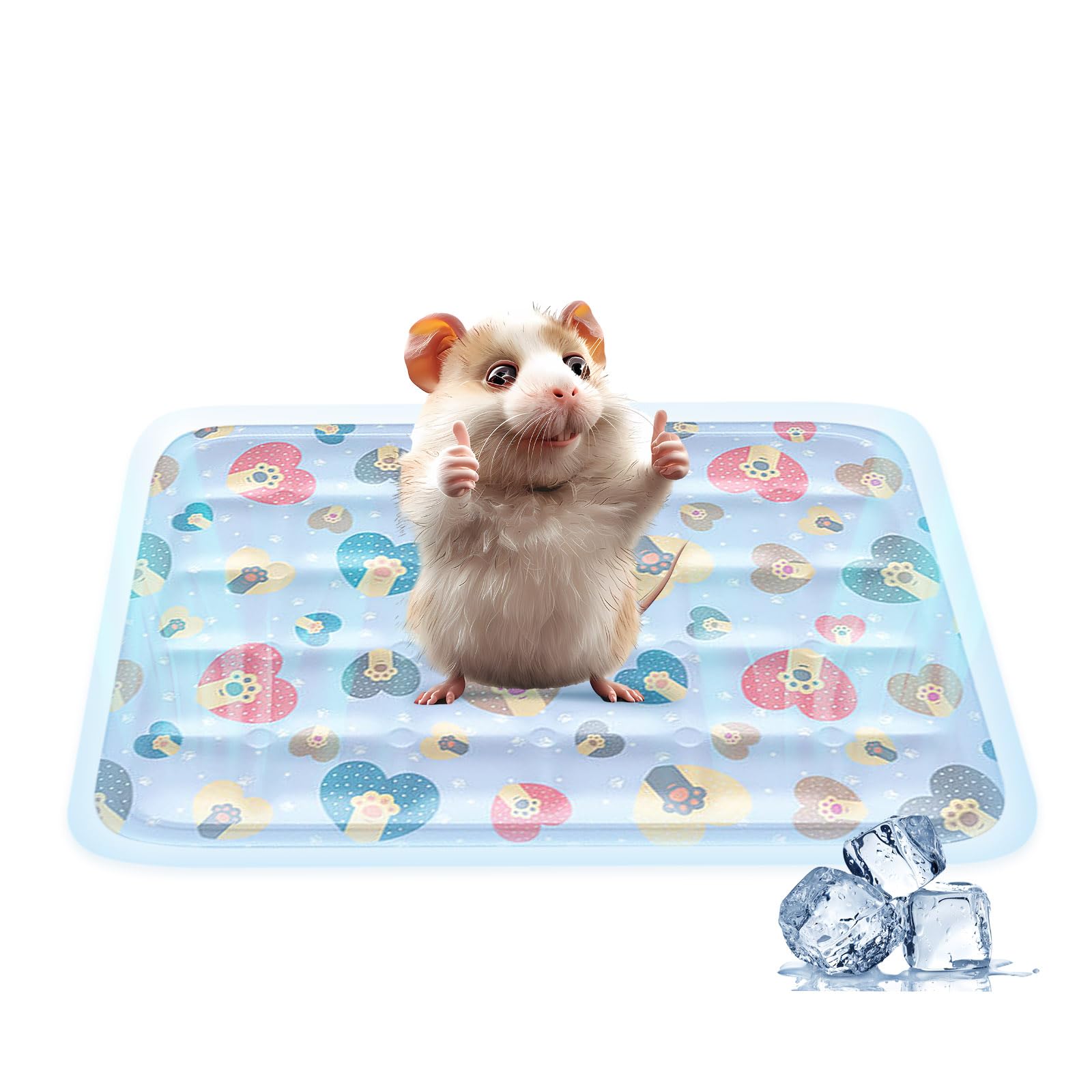 Cooling Mat for Small Dogs Cats, 11.8" x 15.75" Pet Cooling Pad, Summer Puppy Cat Cooling Sleeping Bed, Indoor/Outdoor Cooling Blanket, Anti Slip/Scratch Resistance