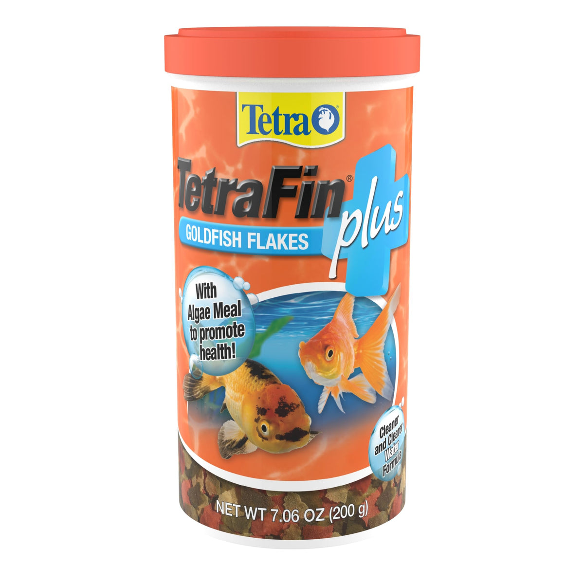 TetraFin Plus Goldfish Flakes 7.06 Ounces, Balanced Diet, With Algae To Promote Health