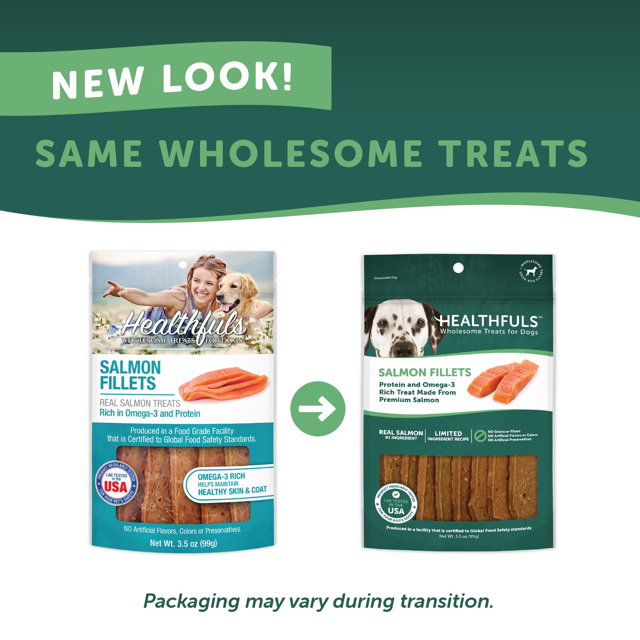 Healthfuls Salmon Fillet Dog Treats, 3.5oz