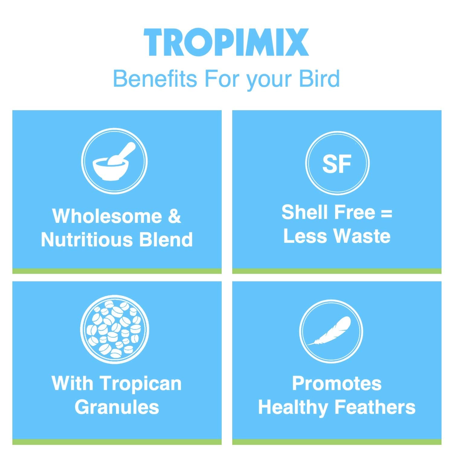 Hari Hagen Tropimix Enrichment Food for Cockatiels & Lovebirds, 2 lb. - HARI Parrot Food with Seeds, Fruit, Nuts, Vegetables, Grains, and Legumes