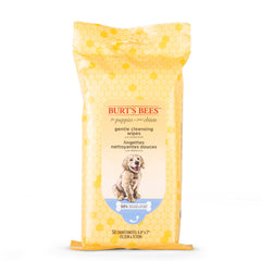 Burt's Bees for Pets Puppy Wipes - Puppy & Dog Wipes for Cleaning and Grooming - Tearless Solution - Cruelty Free, Formulated without Sulfates and Parabens, pH Balanced for Dogs - 50 Count