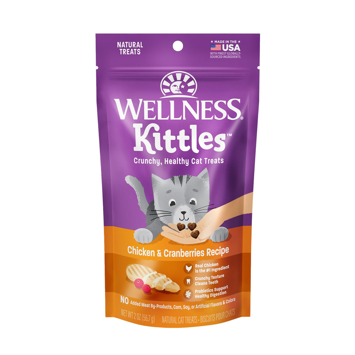 Cat Treats, Chicken  Cranberries Recipe, All Life Stages, 2-Ounce Bag