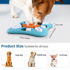 Interactive Dog Treat Puzzle Toys for IQ Training & Mental Stimulating,Fun Slow Feeder,Large Medium Small Dogs Enrichment Toys with Squeak Design