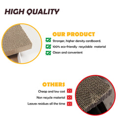 Smartbean Cat Scratcher, 17.3"L x 7.9"W x 4.7"H, Reversible Design for Double Service Life