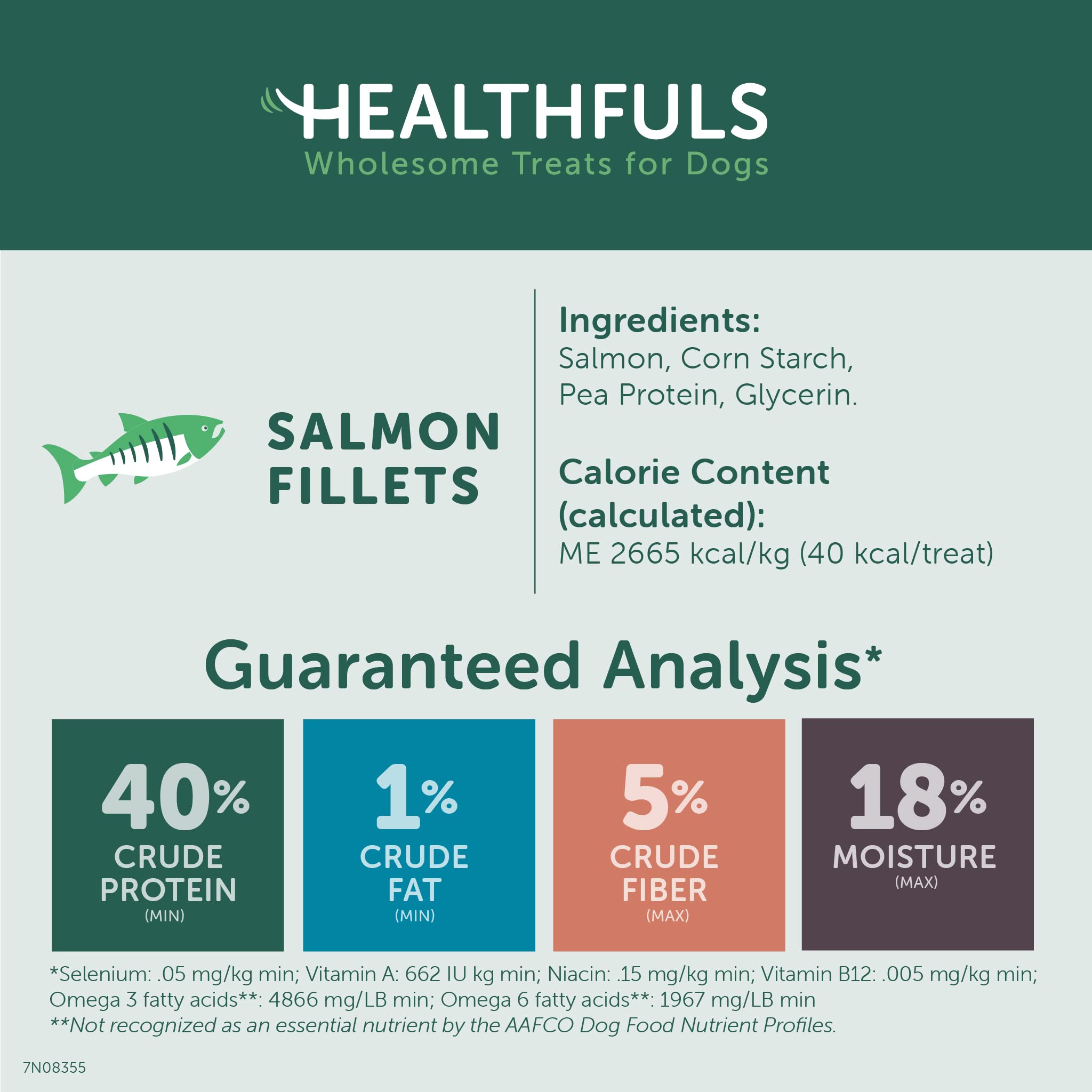 Healthfuls Salmon Fillet Dog Treats, 3.5oz