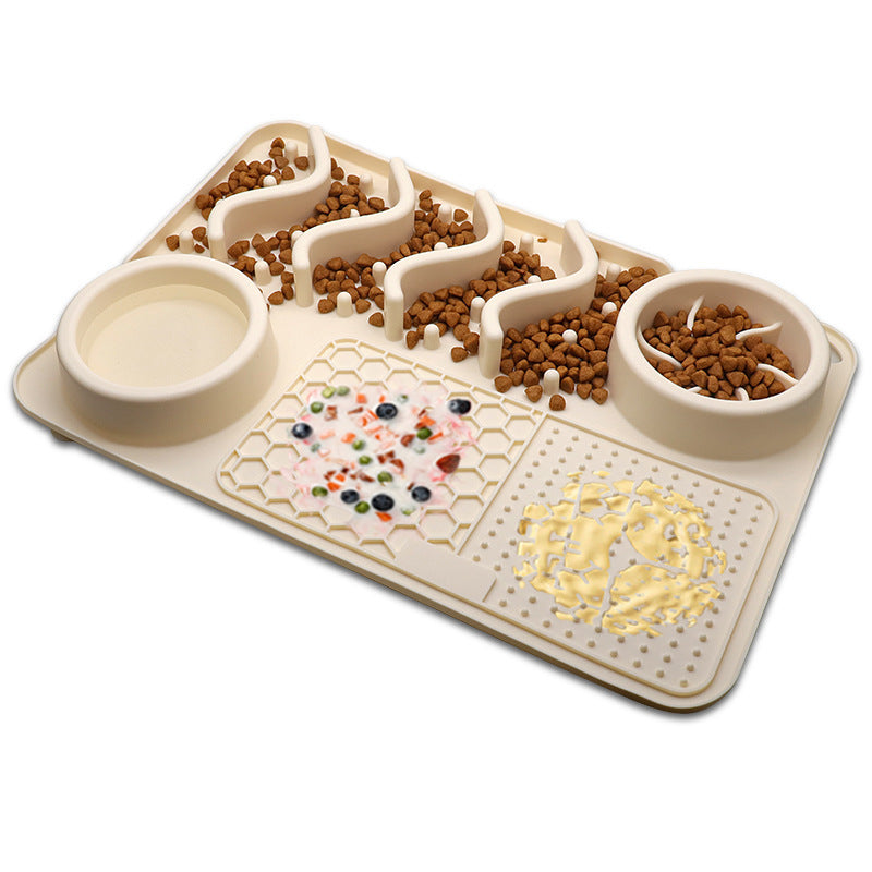 Educational food plate for pets