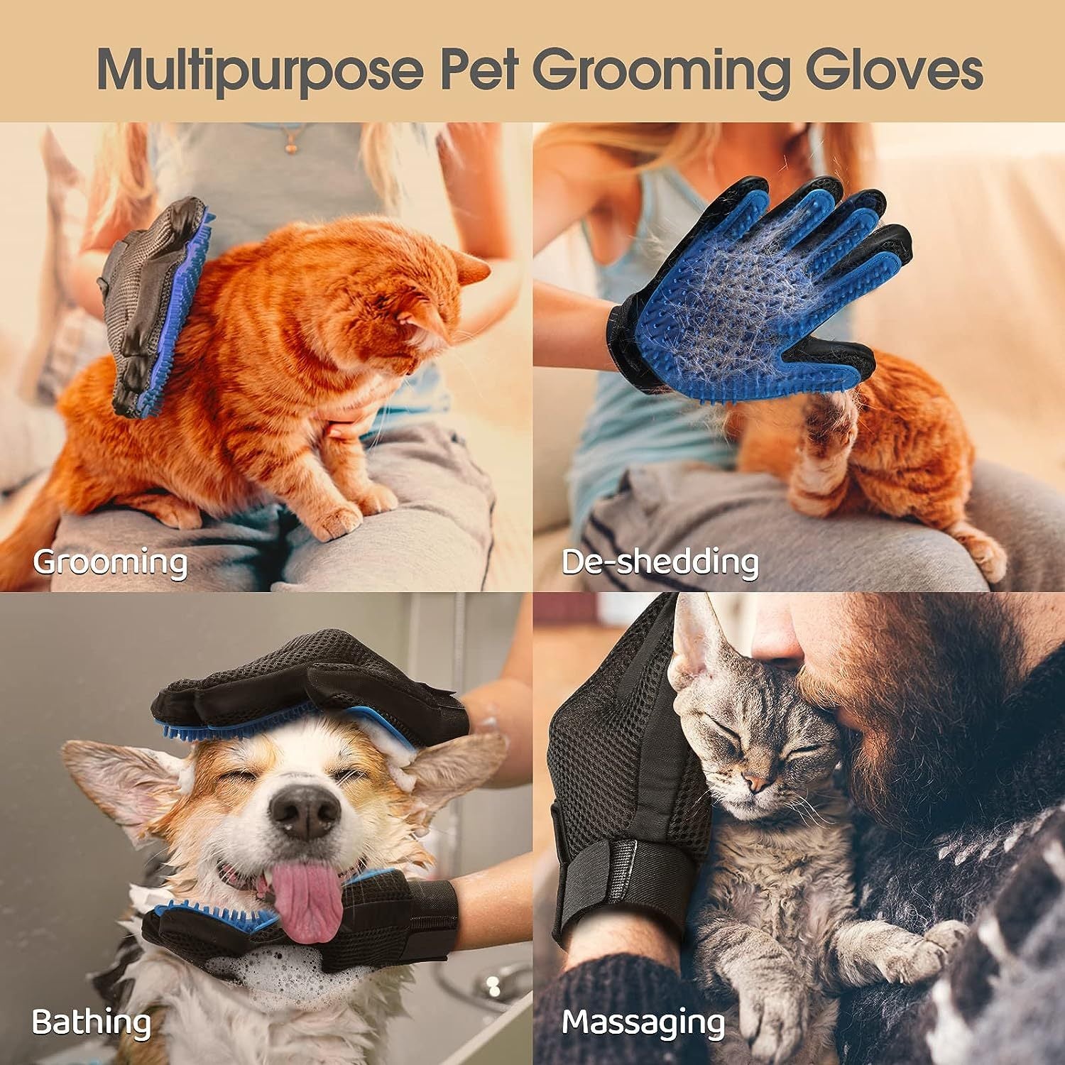 Pet Grooming Gloves