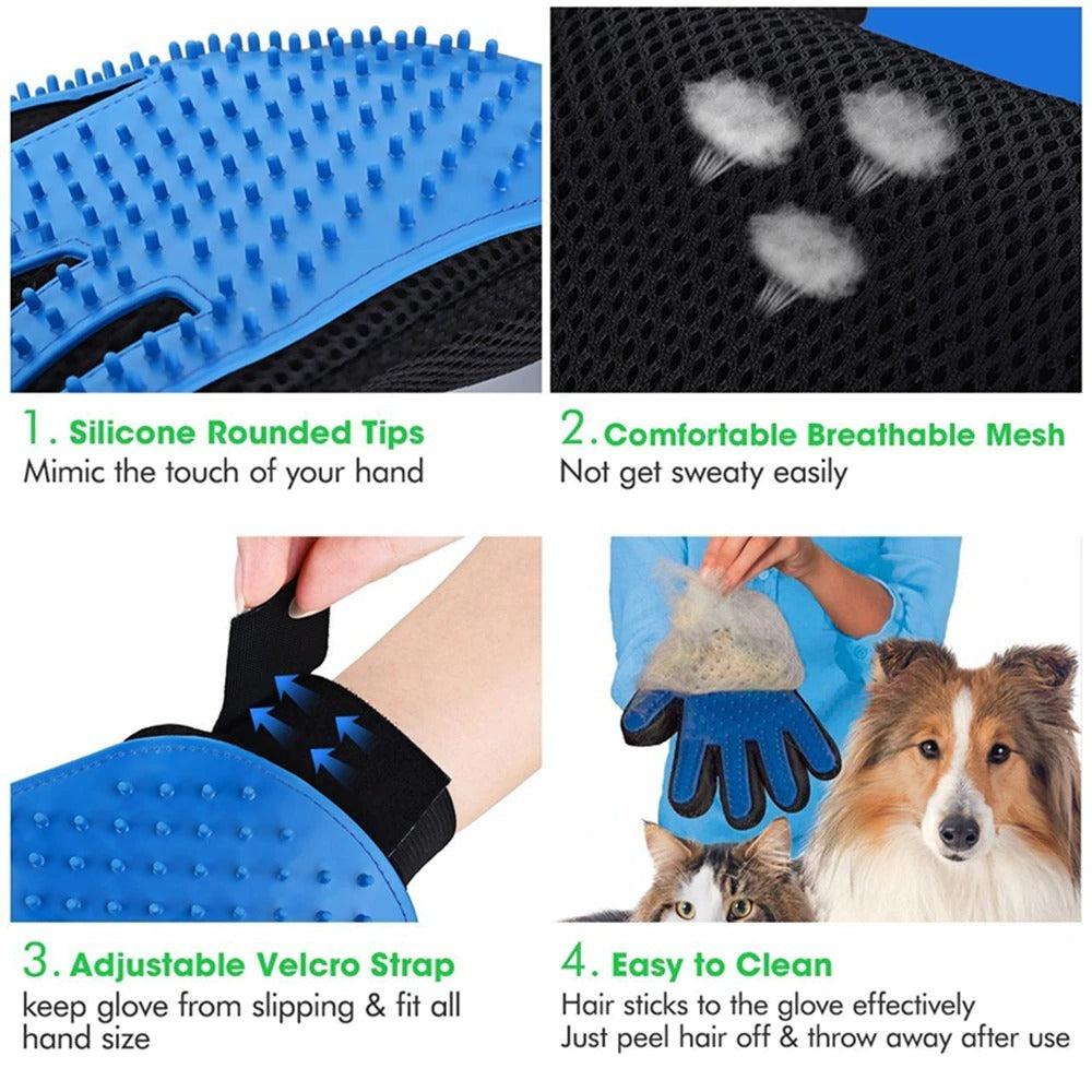 Grooming Glove For Cats and For Dog