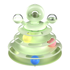 Cat Toy Tower Turntable Roller Balls Toys Interactive With Cantip balls